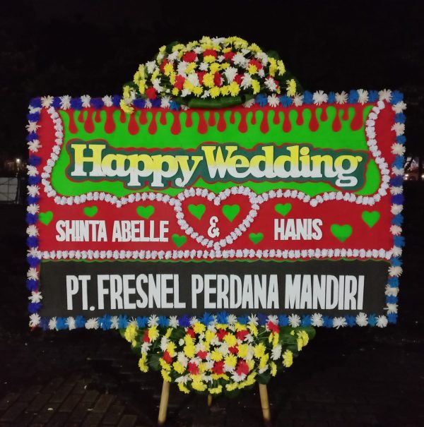 Bunga Papan Ucapan Happy Wedding Pernikahan Toko Bunga Monalisa Florist Bandung