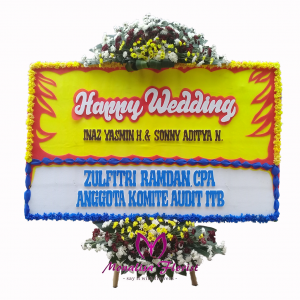 Bunga Papan Ucapan Happy Wedding Pernikahan Toko Bunga Monalisa Florist Bandung