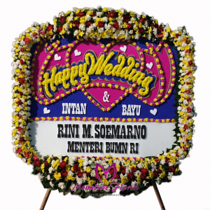 Bunga Papan Ucapan Happy Wedding Pernikahan Toko Bunga Monalisa Florist Bandung