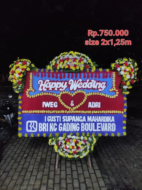 Bunga Papan Ucapan Happy Wedding Pernikahan Toko Bunga Monalisa Florist Bandung