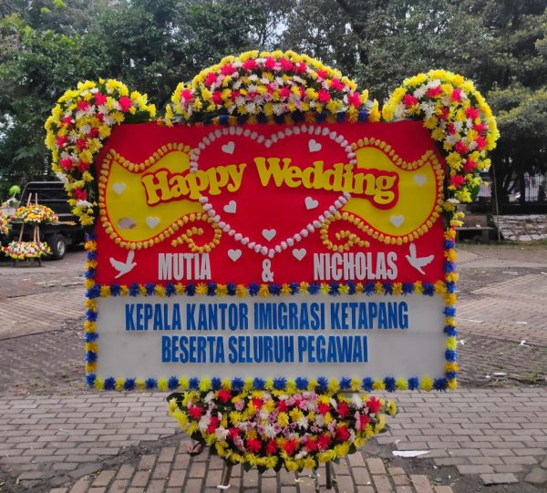 Bunga Papan Ucapan Happy Wedding Pernikahan Toko Bunga Monalisa Florist Bandung